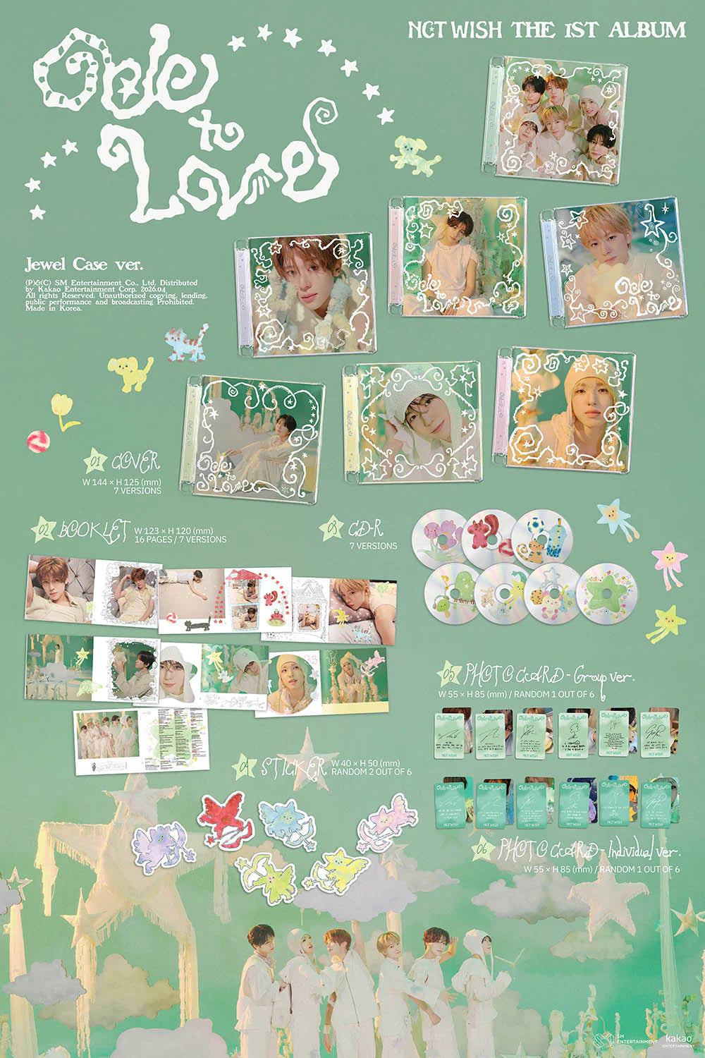 NCT WISH: 'Ode to Love' - Jewel Case Version.